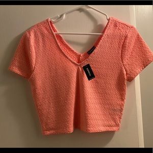 Express Peach color crop top